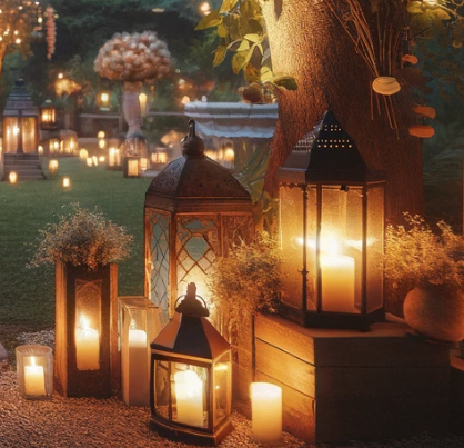 Illuminating Love: The Charm of Small Garden Candle Lanterns in Weddings