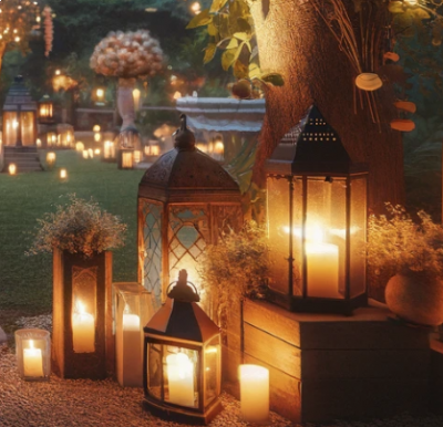 Illuminating Love: The Charm of Small Garden Candle Lanterns in Weddings